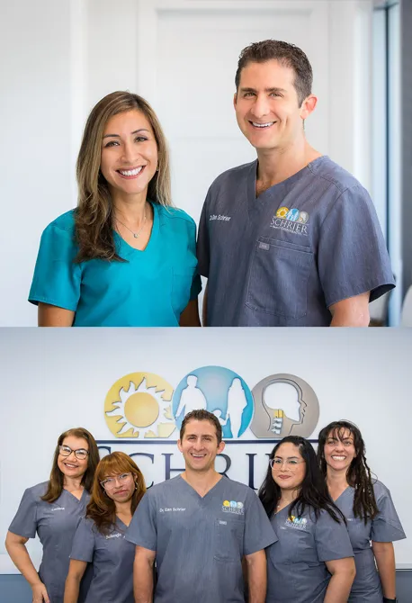 Chiropractor Delray Beach FL Elan Schrier With Wife & Team